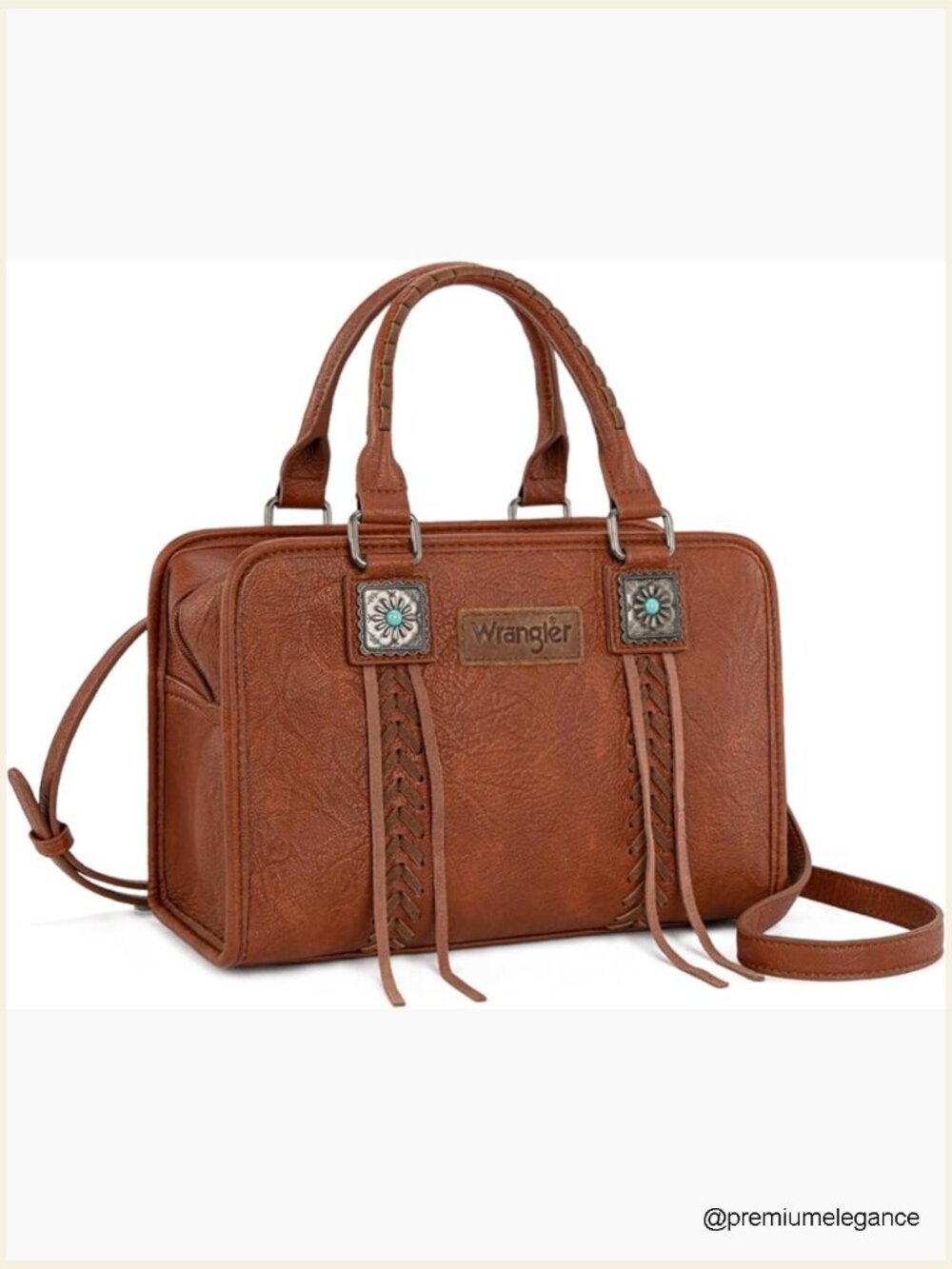 Vintage Western Fringe Crossbody Tote Satchel with Tassels